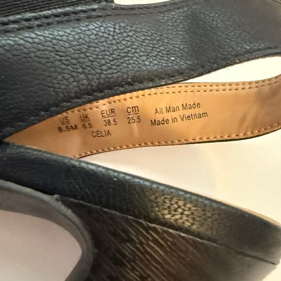 Abella Celia True Comfort Open Toe Sandals Black Block Heel Women's 8.5M - Picture 7 of 9